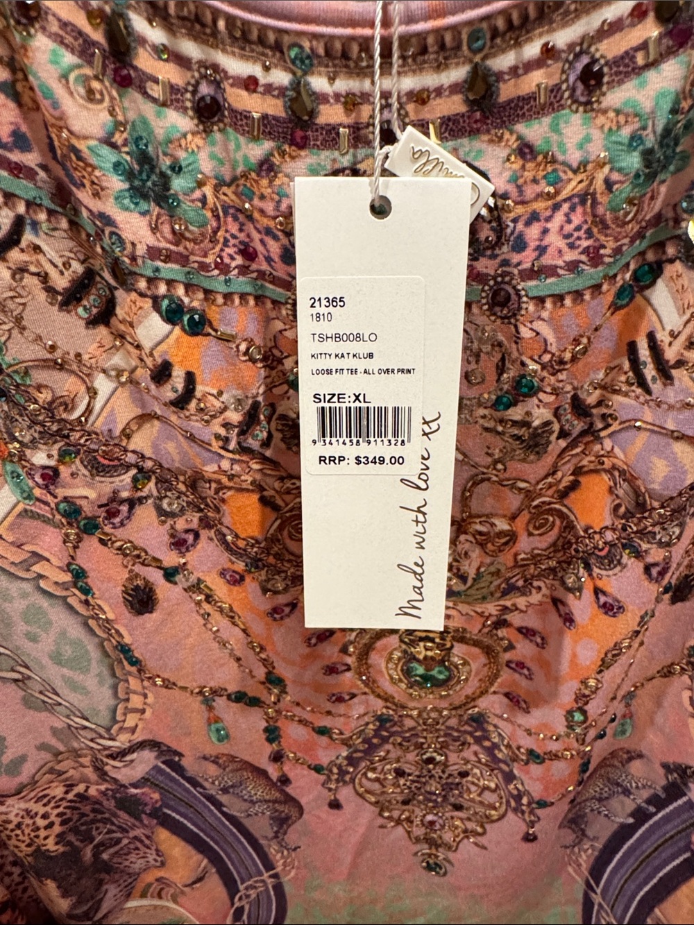 DO NOT BID. For Julia $349 CAMILLA Kitty Cat Club Loose Fit Tee! Sz XL - Picture 8 of 13